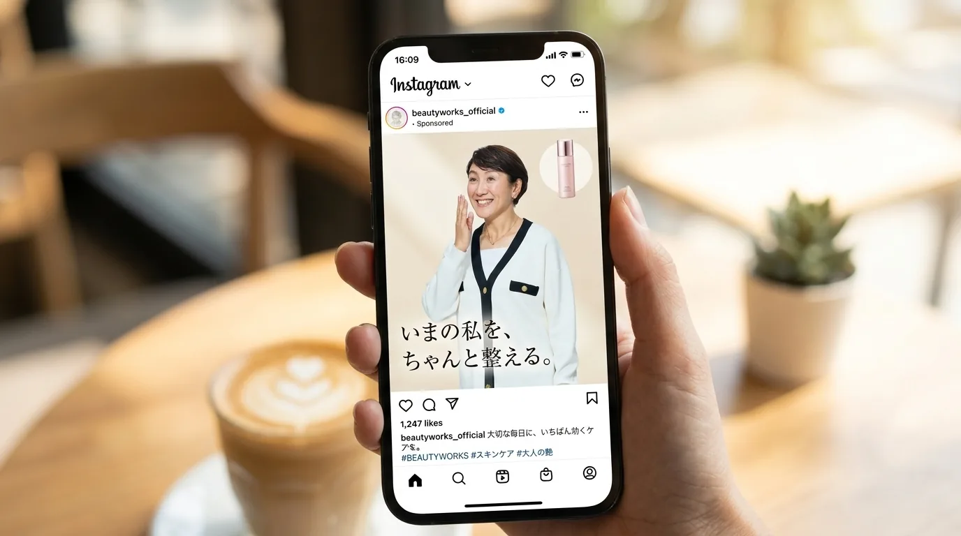 美容D2C Instagram広告｜杉山愛 カジュアル