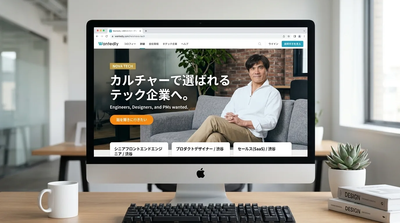 テック企業 求人サイトWantedly風｜大畑大介 カジュアル