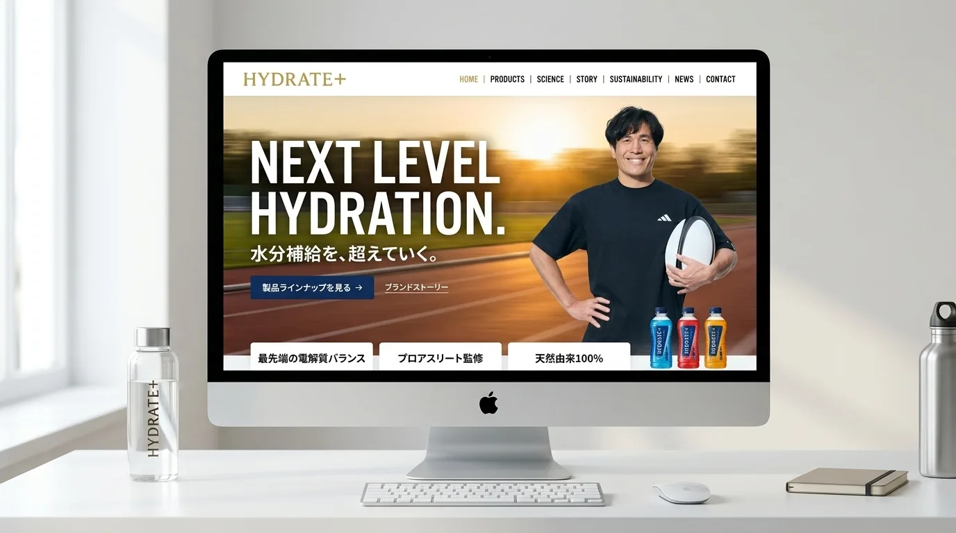 スポーツドリンクメーカー コーポレートHP｜大畑大介 スポーツウェア